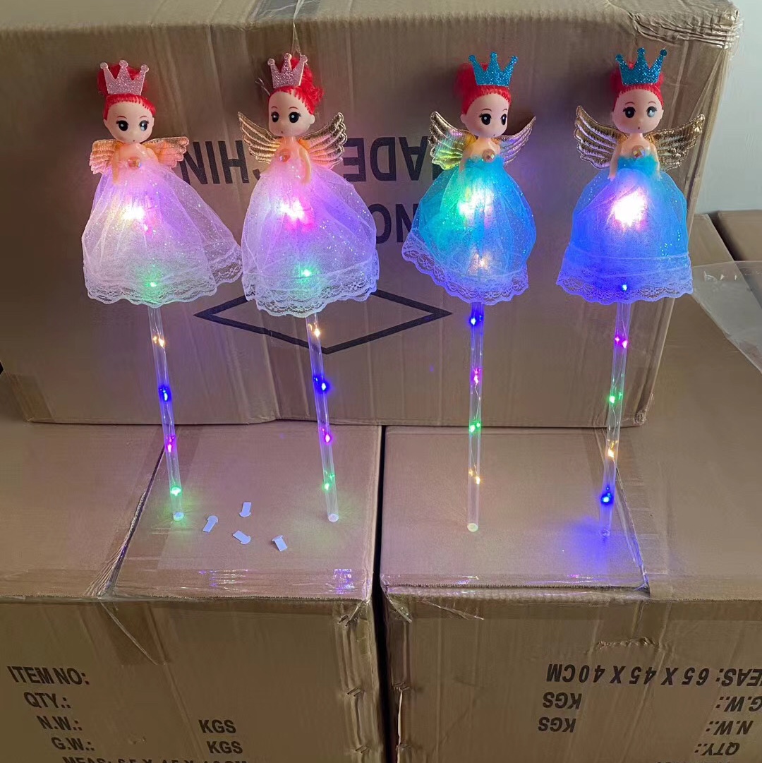 新款发光玩具天使娃娃仙女棒魔法棒地推礼品夜市地摊儿童详情图1
