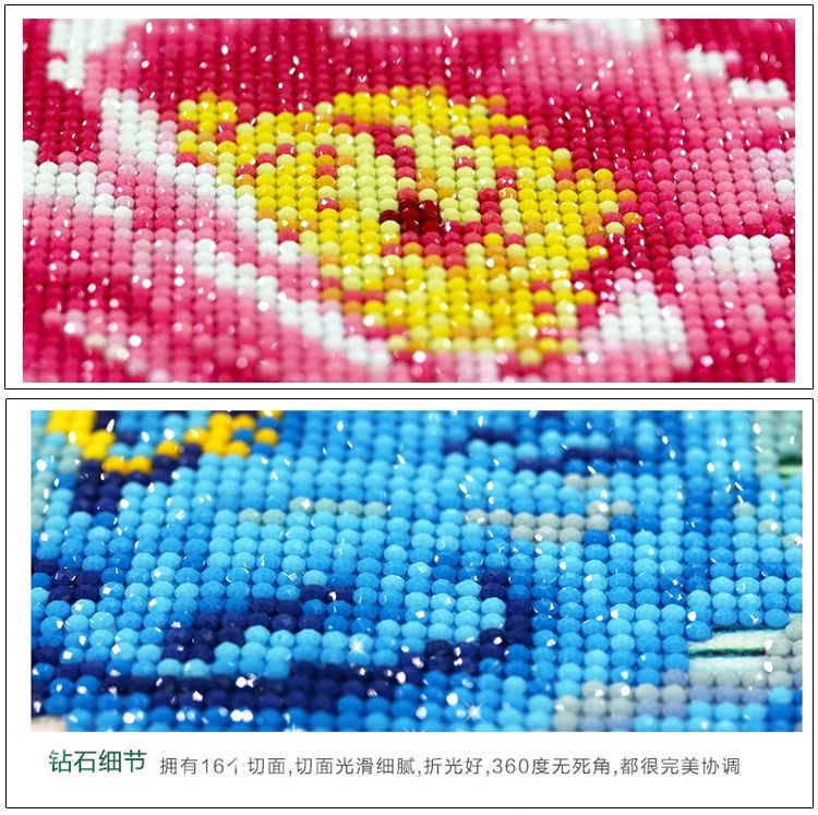跨境货源满钻子母象钻石画方钻定制装饰画海外代发现货详情图6