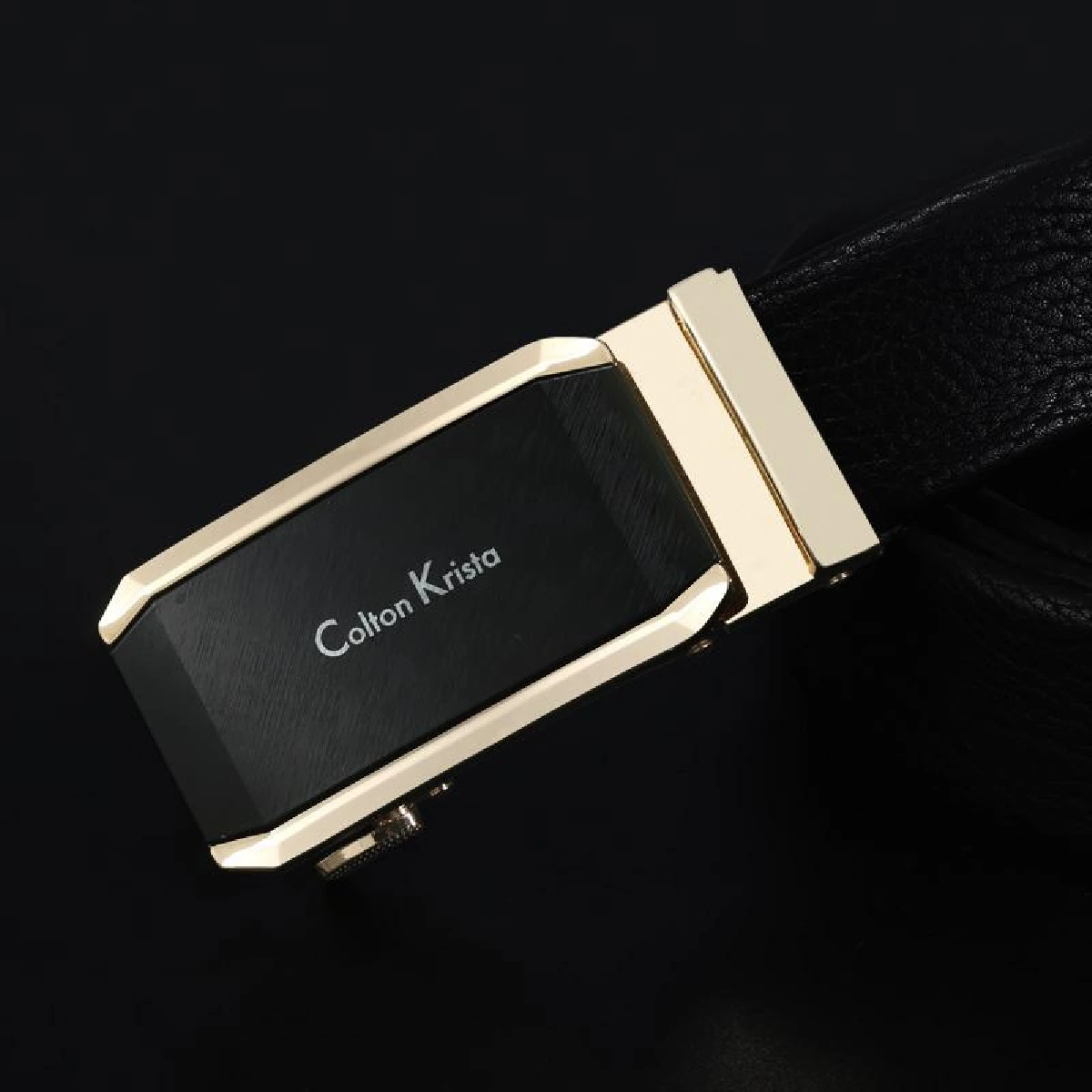 Men's personalized and fashionable leather alloy automatic buckle business versatile young people's belt wholesale bestseller at street stalls detail image 7