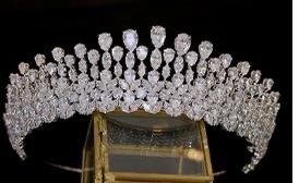 Zircon platinum plated tiara for 2020 bridal styling thumbnail