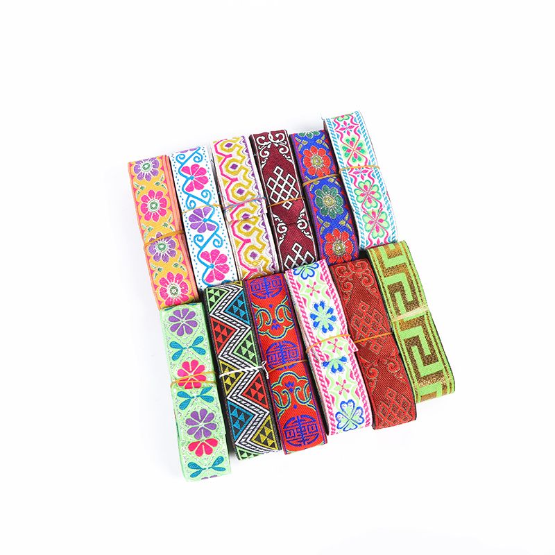 3.3公分厂家直销少数民族花边辅料涤纶刺绣提花窗帘织带九详情图1