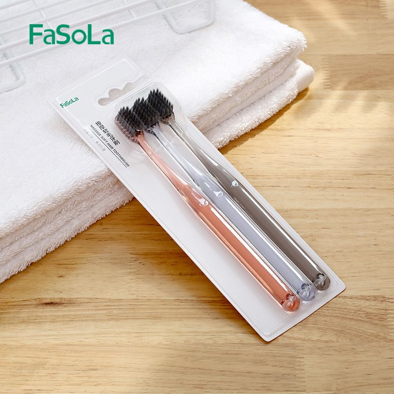 Adult soft-bristled toothbrush, bamboo charcoal couple ultra-fine antibacterial children's cleaning toothbrush, women's household family set, free shipping Item Picture
