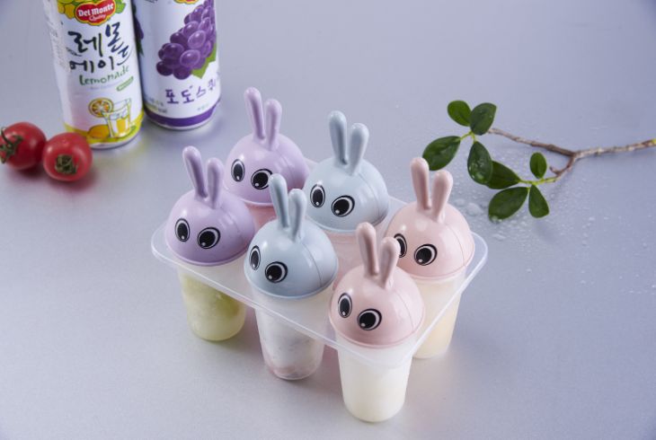 Six cute rabbit DIY combination Popsicle molds, Popsicle ice cream molds, ice cream molds Item Picture