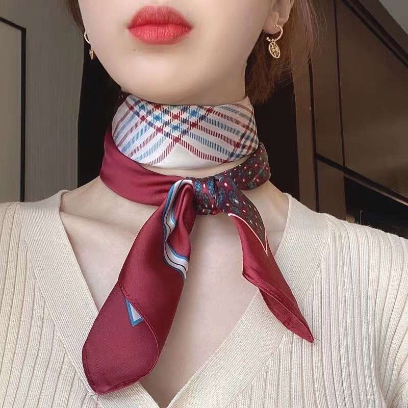Women's Imitation Silk 70 Silk Square Scarf Fashion Trend All Seasons Available undefined