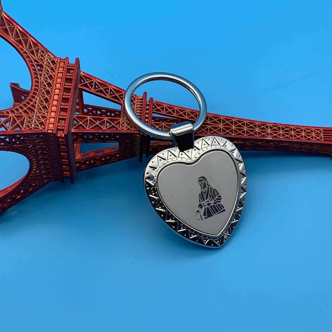 Single-row heart-shaped keychain Specification image