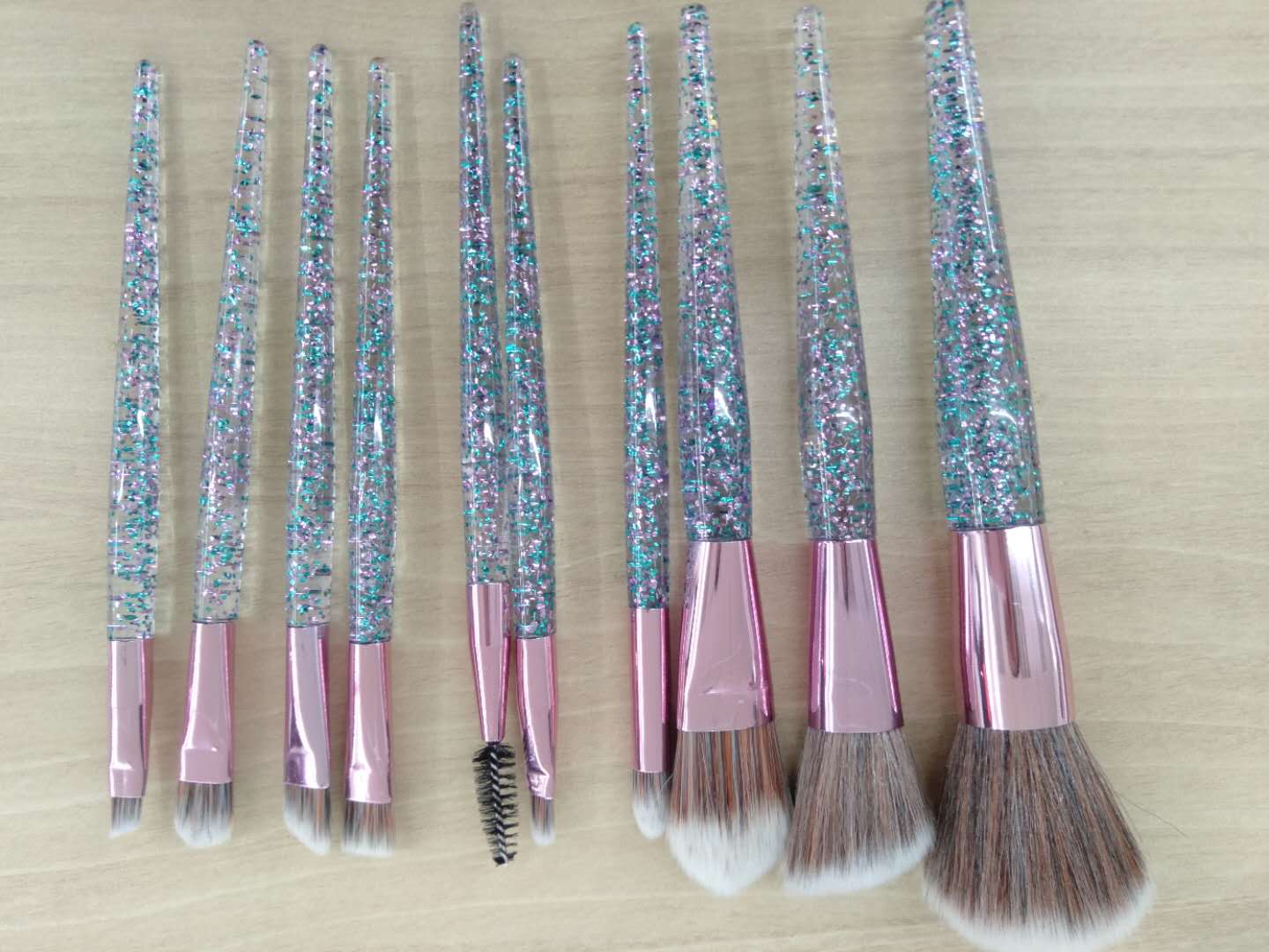 10 sets of makeup brush brow brush, blush brush eye shadow brush eyelash roll full figure