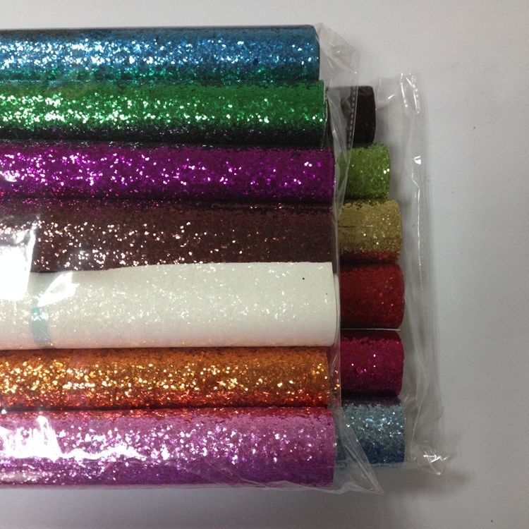 2020年皮革厂家直销各种高档包装用皮革 pu皮革闪光包装材料出口详情图4