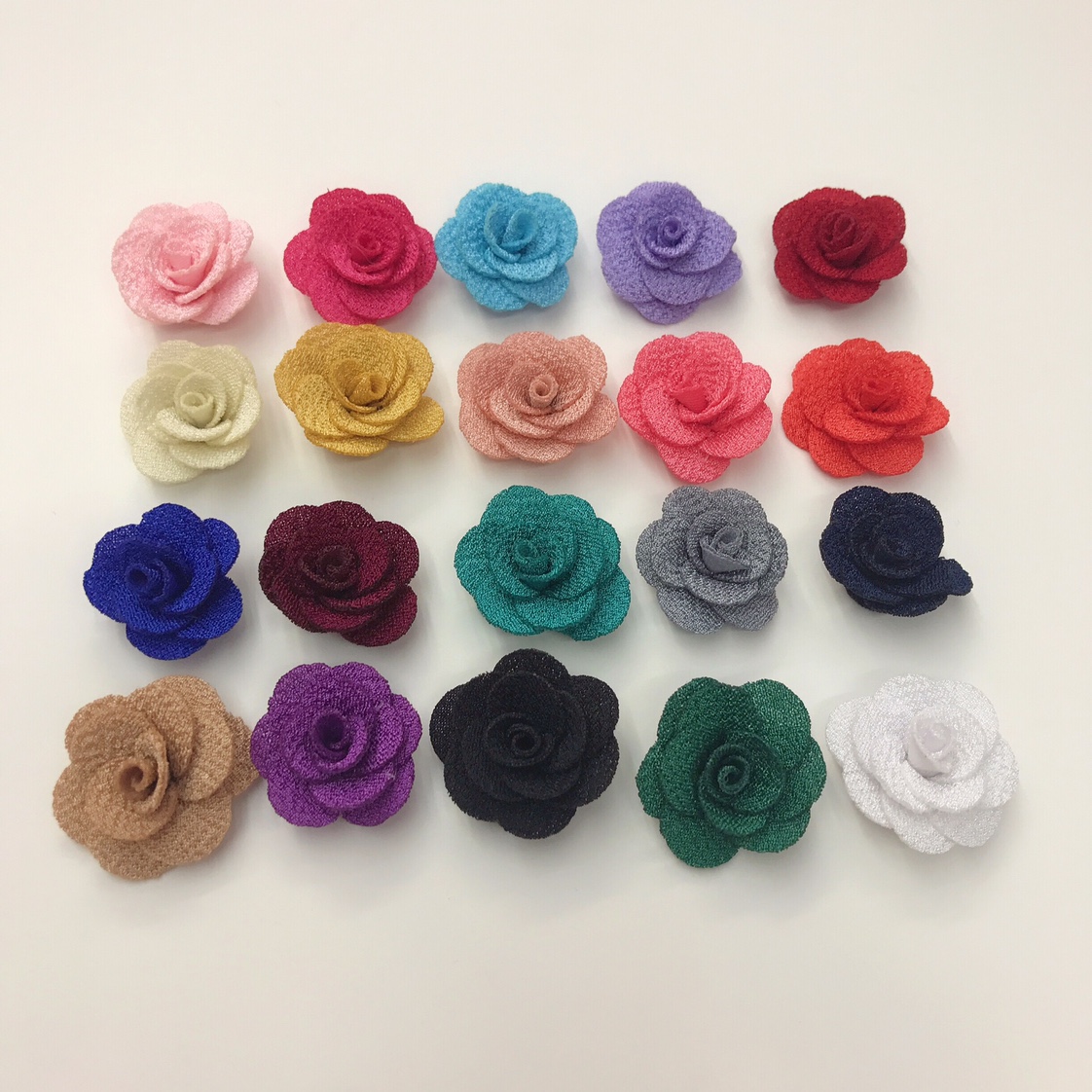 Small camellias DIY dress accessories earrings decorated with handmade flowers thumbnail