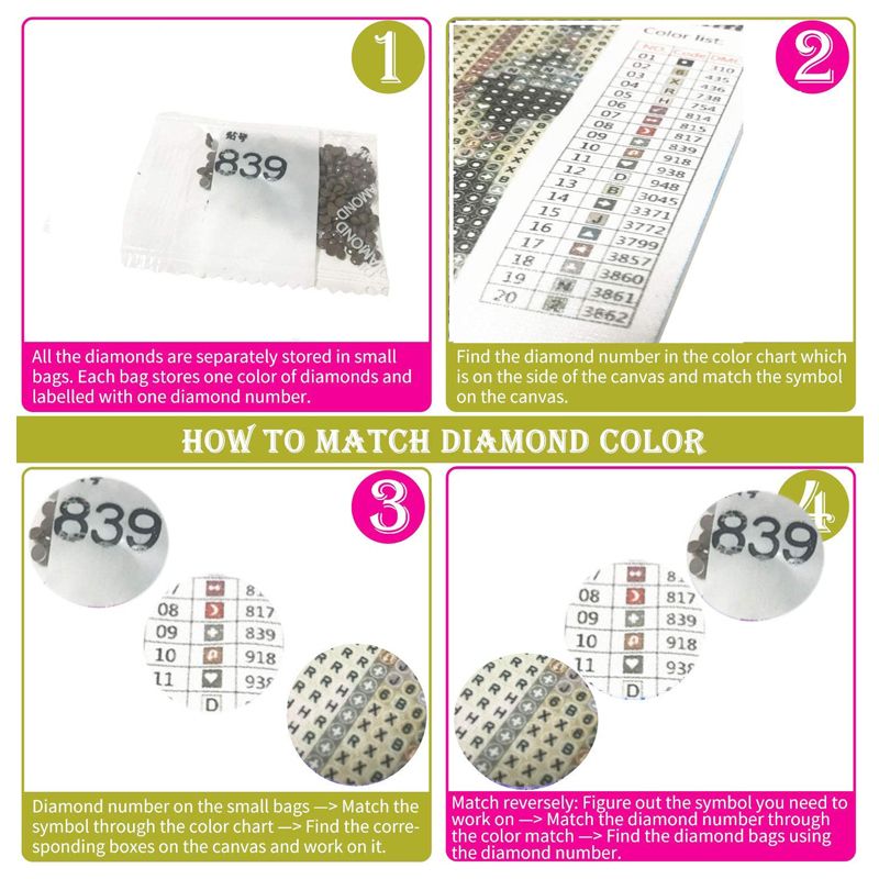 新款树脂钻5D钻石画 猫虎倒影装饰画外贸跨境爆款详情图7