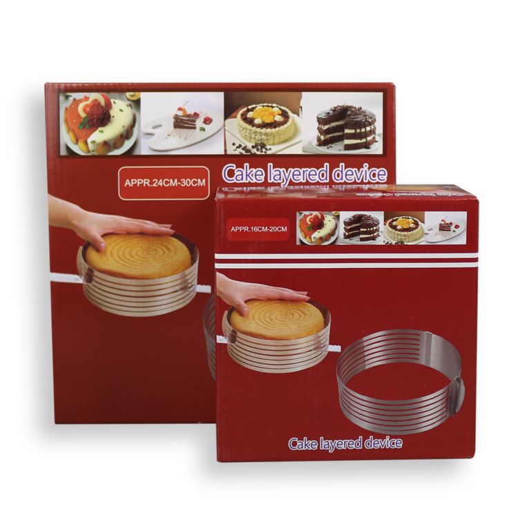 Stainless steel mousse ring for cake mold 16-20cm adjustable telescopic layer cake mold cake slicing tool