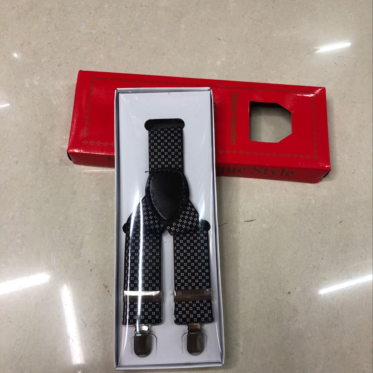 3.5Cm Men's Suspenders Men's Suspenders Clip Men's Suspenders Triple Clip Fat Elastic Shoulder Strap