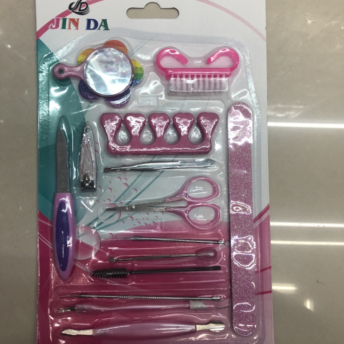 Suction card set. Brush. Foot rub. Scissors nail clippers thumbnail
