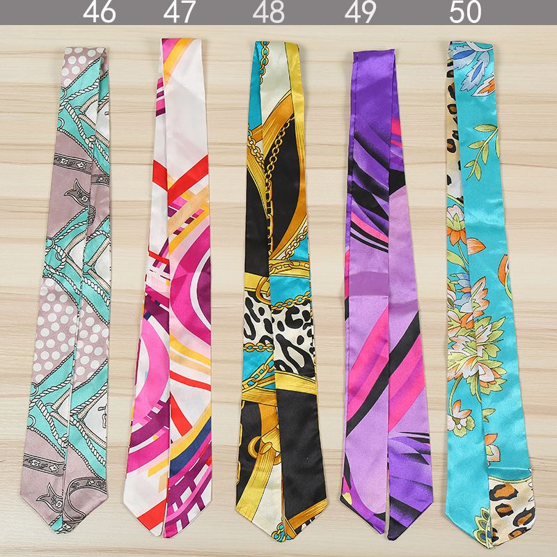 简爱丝缘2022春夏新款时尚丝巾女绑包包手柄丝带发带围巾批发详情9