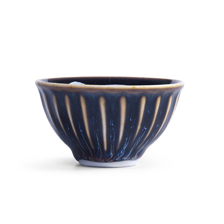 家用拉丝星空盏主人杯品茗杯子曜变景德镇蓝拉丝茶盏