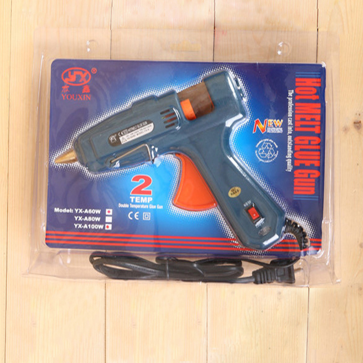 Youcheng glue gun 60/100w hot melt glue gun, dark green two-speed adjustable large glue gun pic 1