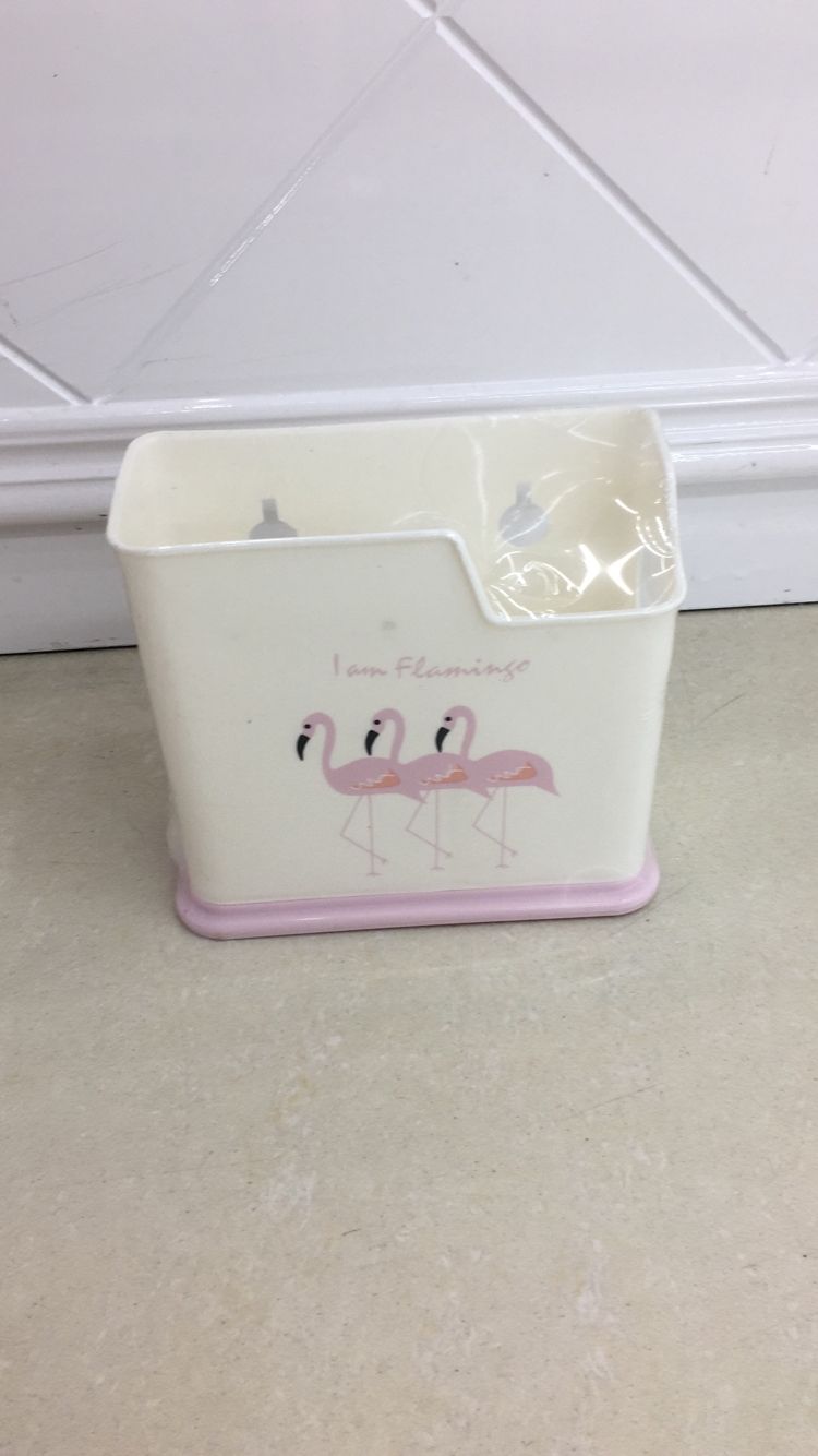 Multi-functional plastic chopsticks basket with three separate compartments for collecting pieces of broken water tableware thumbnail