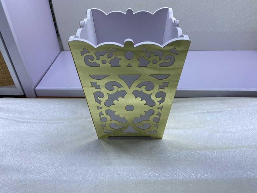 贴金花垃圾桶装饰创意家居生活工艺品用品批发厂家直销
