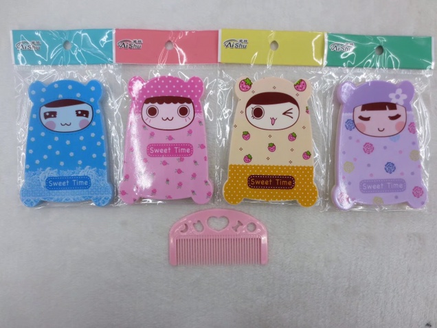 卡通镜子化妆镜便携化妆玻璃镜创意圆形随身化妆镜图