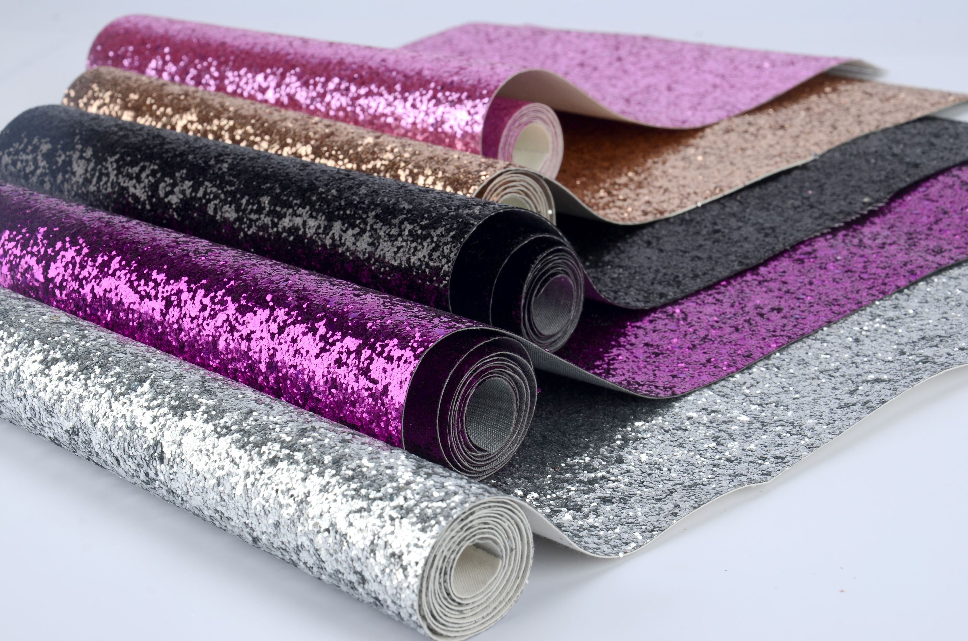 2020年皮革厂家直销各种高档包装用皮革 pu皮革闪光包装材料出口详情图6