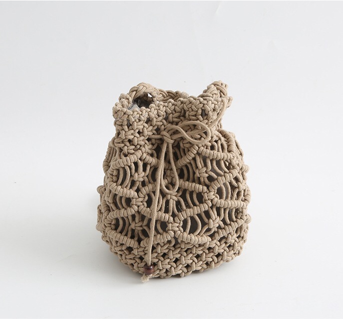 New fashion mini bucket bag with vintage braid and hollowed-out one-shoulder cross-body bag thumbnail