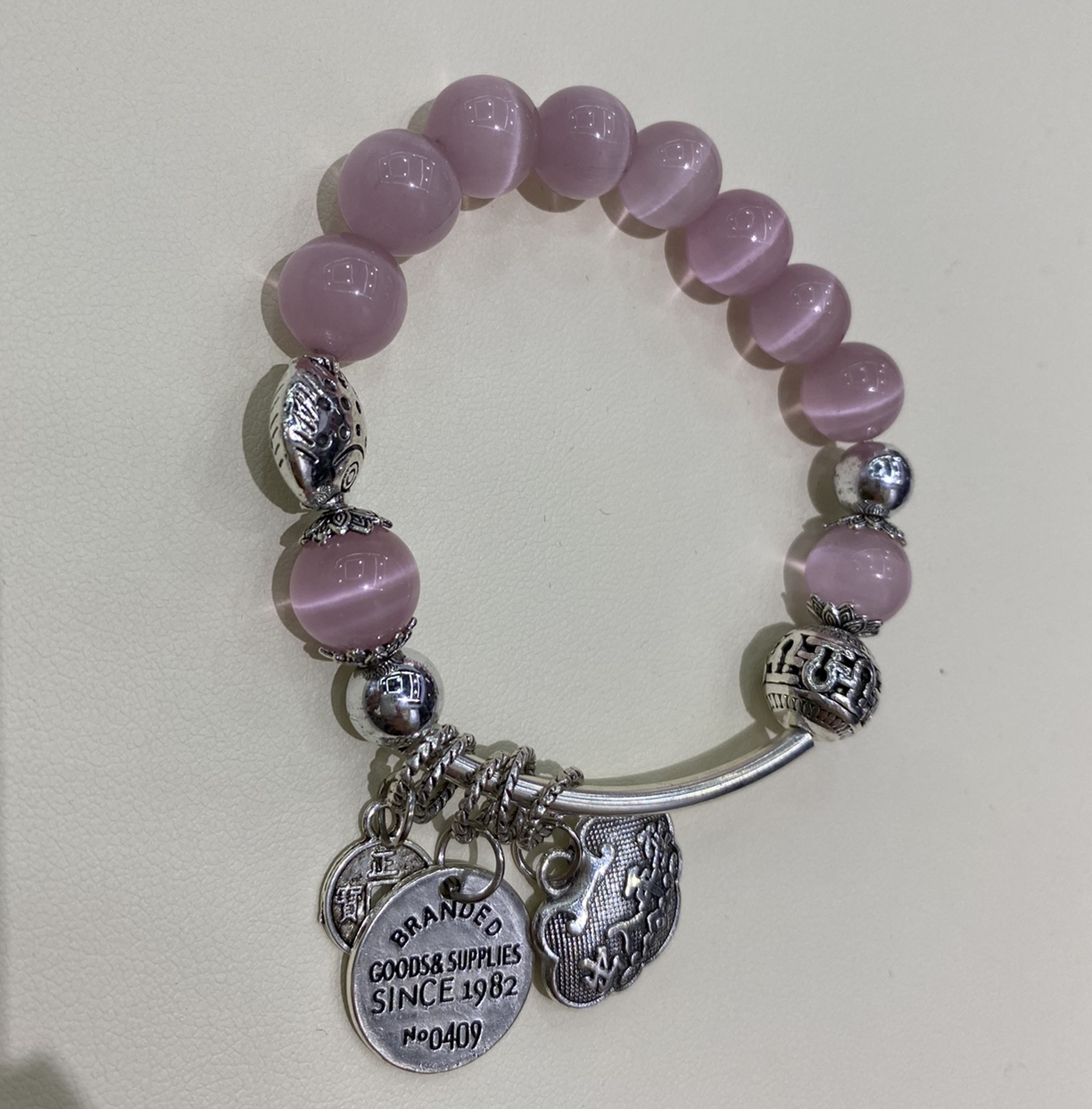 Ins Wind Cat's Eye Bracelet Pendant Crystal Cat's Eye Simple Fashion Bracelet Korean Version Of Small Pendant Everything details Picture