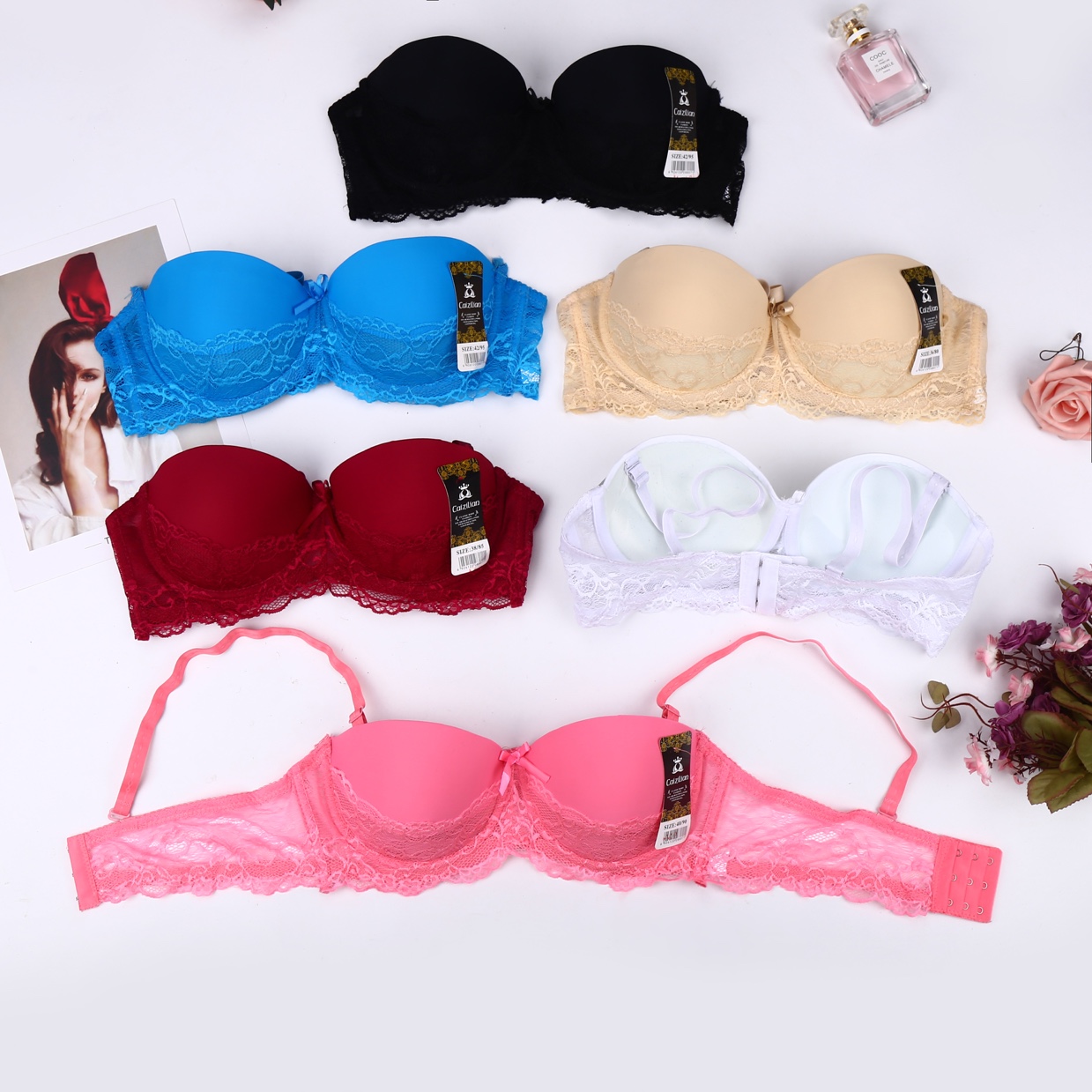 Cross border dual purpose lace bra thumbnail