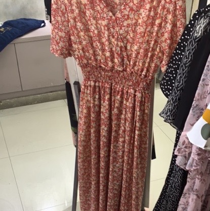 Dress, floral dress, chiffon long dress