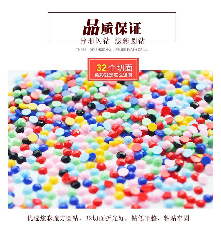 新款树脂钻5D钻石画 猫虎倒影装饰画外贸跨境爆款详情图2