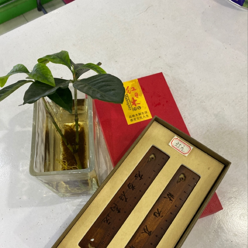 高端红木书签尺子细节图