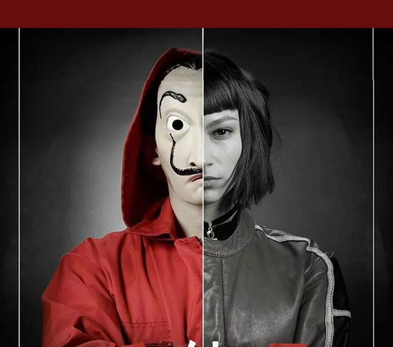 Manufacturers Direct Sales Of New Halloween Party Movie House Of Cards Dali Mask La Casa De Papel Masks details Picture