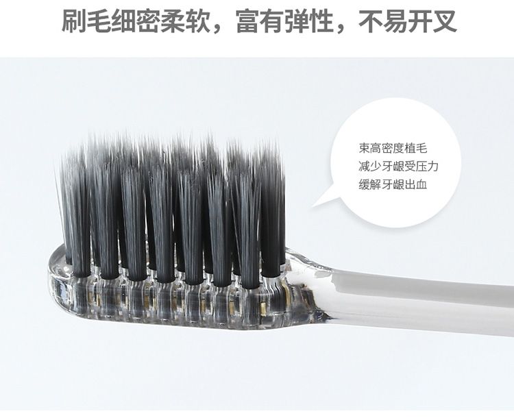 Adult soft-bristled toothbrush, bamboo charcoal couple ultra-fine antibacterial children's cleaning toothbrush, women's household family set, free shipping detail image 5