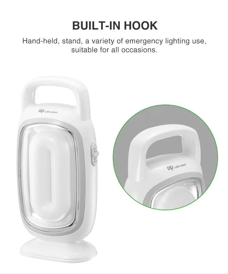 DP-7158 rechargeable SMD LED emergency light with stand详情图3