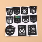 英文字母数字图案个性橡胶肩章 服装箱包类装饰标
