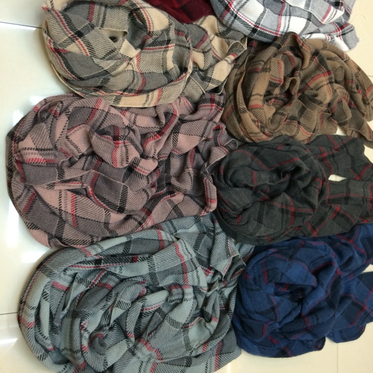 Neutral Plaid Scarf