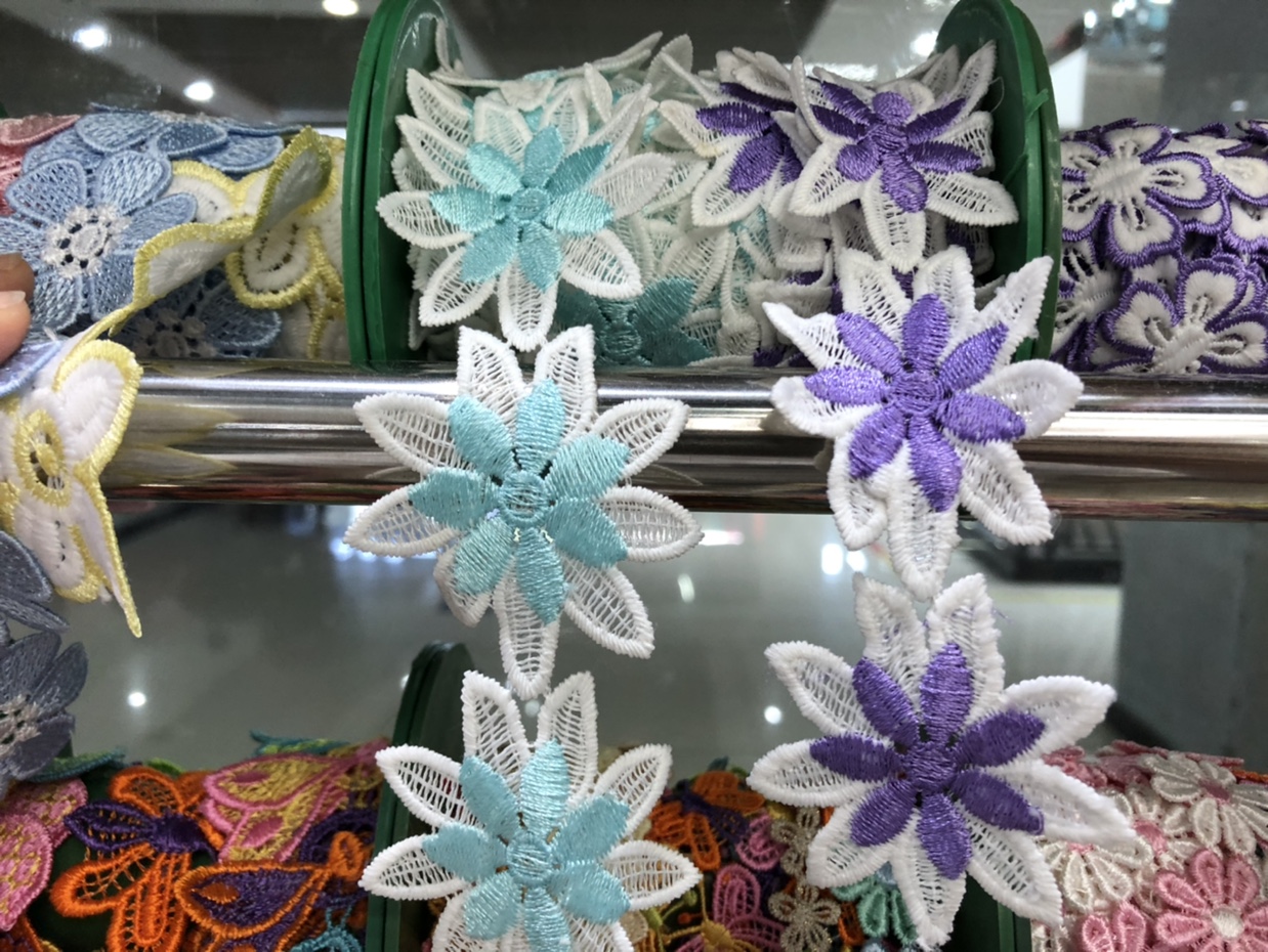 Nine Flower Lace Fabric Manufacturers Direct Flower Material