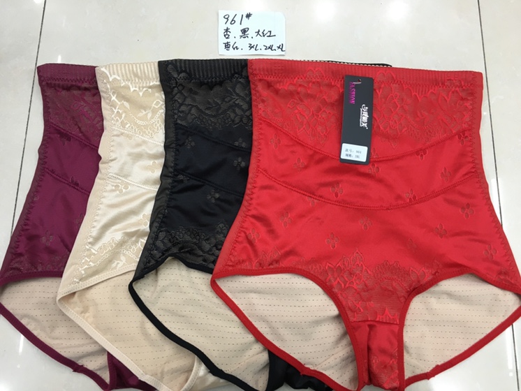 961# Mesh jacquard inside breathable cotton high waist tummy tuck trousers thumbnail