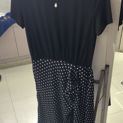 Dress black full figure