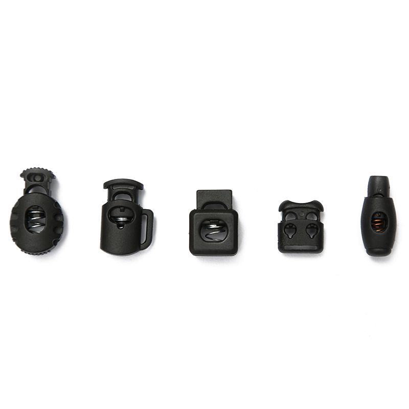 塑料弹簧扣单孔双孔塑胶绳扣松紧调节扣止滑扣猫眼扣猪鼻扣箱包扣