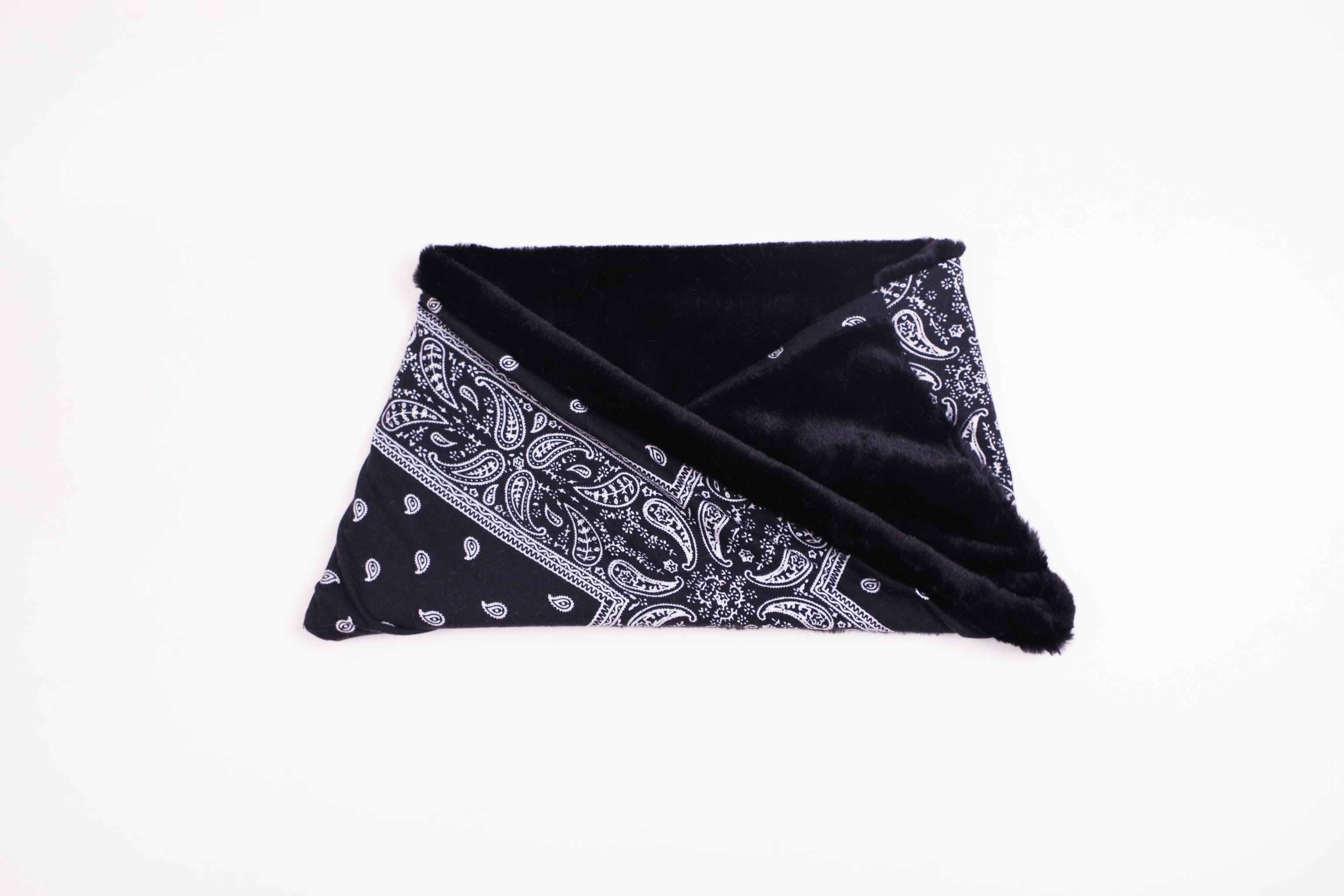 2020 New two-color rabbit fur scarf patchwork style fashionable winter scarf for ladies detail image 1