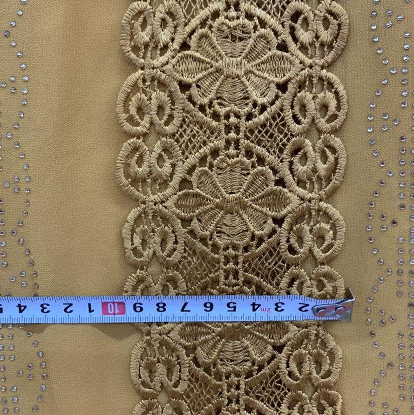 Double-sided polyester water-soluble lace