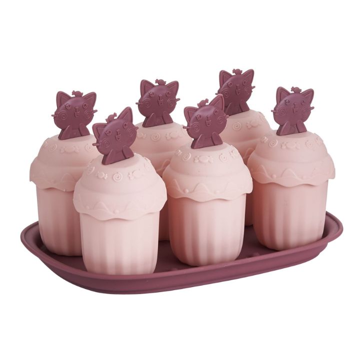 Life Blue 6 sets of ice molds, ice cream molds, food-grade cartoon cute ice cream molds, Popsicle molds Item Picture