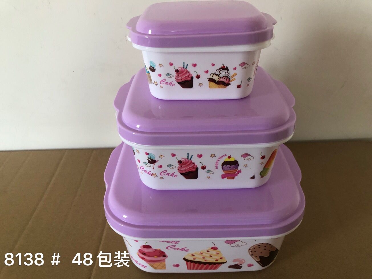 109-8138 square ice cream storage boxes of various sizes detail image 1