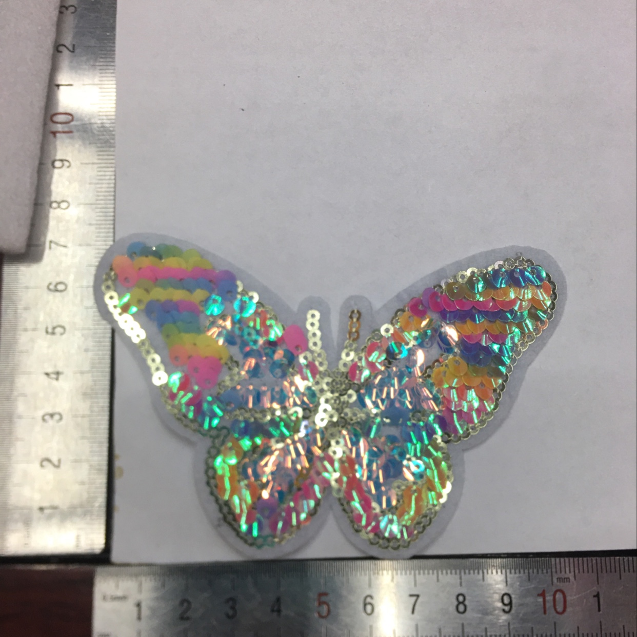 7x11cm蝴蝶瓦片贴布产品图