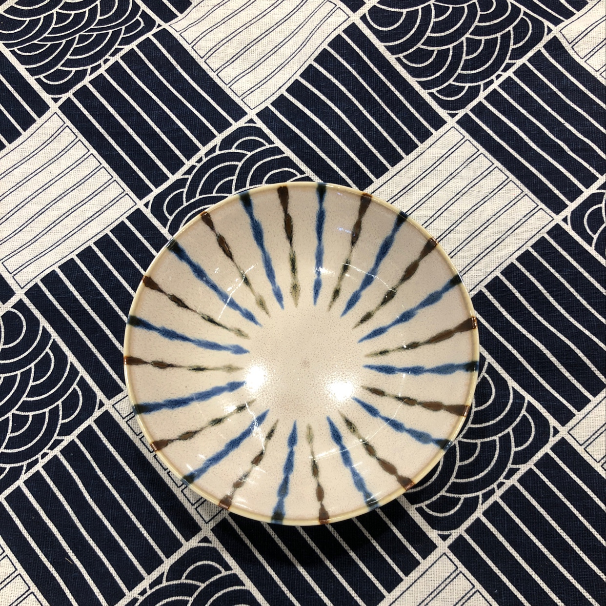 日本进口美浓烧竹十草4.5钵