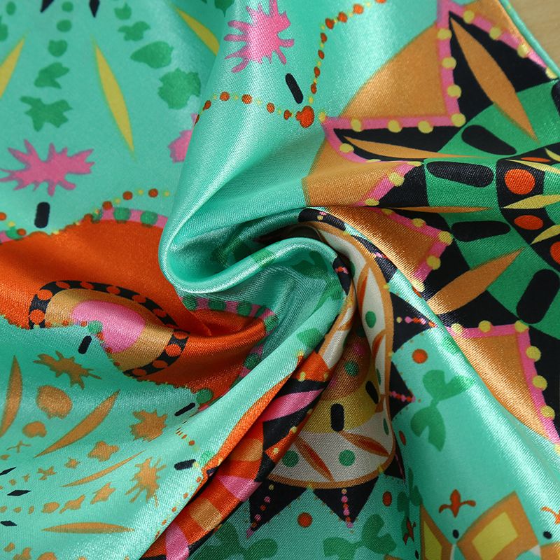 简爱丝缘百变魔术巾职业空姐仿真丝数码印花百搭丝巾广场舞大妈围巾详情14