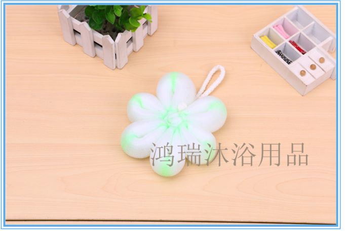 家用浴花挂带沐浴洗澡球可爱柔软洗浴用品搓背搓澡不散浴花洗澡球详情图4