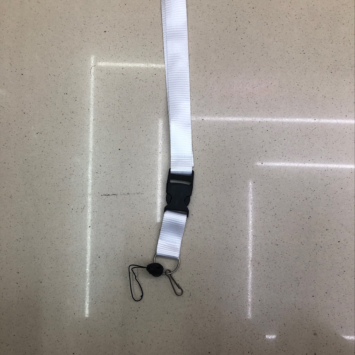 金丝带棉带定制logo印刷学生挂绳证件挂绳铁丝钩➕插口敌雷头产品图
