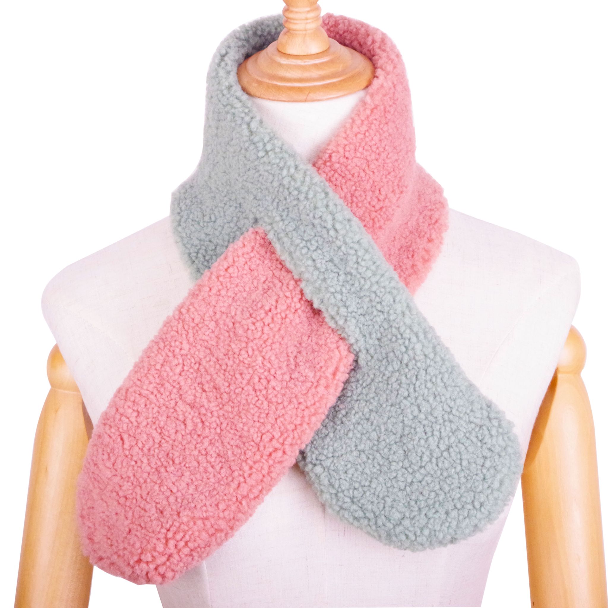 Winter Matching Scarf Wool-Like Scarf Contrast Candy Open Scarf Imitation Fur Scarf