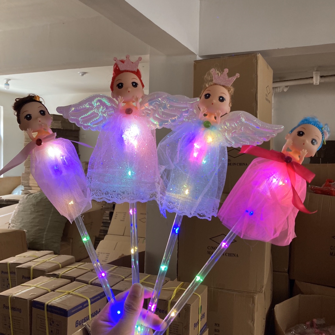 新款发光玩具天使娃娃仙女棒魔法棒地推礼品夜市地摊儿童详情图7