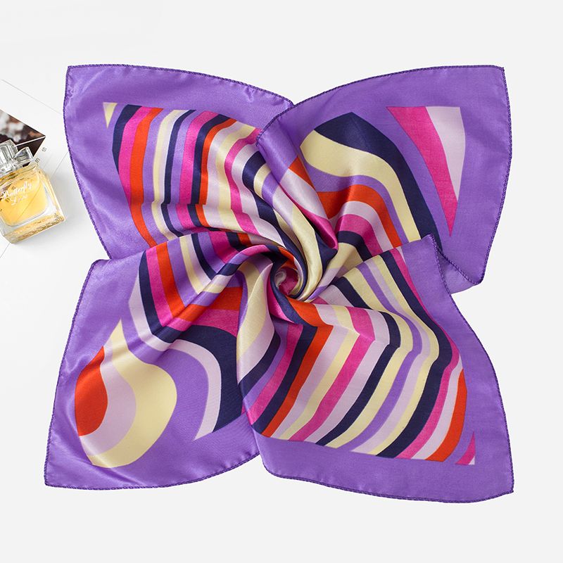 简爱丝缘50色丁布仿真丝方巾丝巾女士洋气时尚韩国百搭装饰领巾详情6